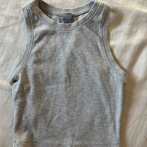Tilly's Light Gray Ribbed Tank Top
